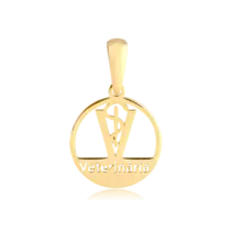 Pingente Veterinária Folheado a Ouro 18k