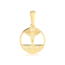 Pingente Medicina Folheado a Ouro 18k