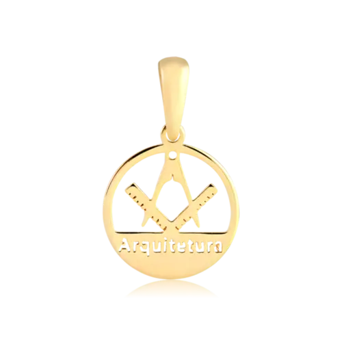 Pingente Arquitetura Folheado a Ouro 18k