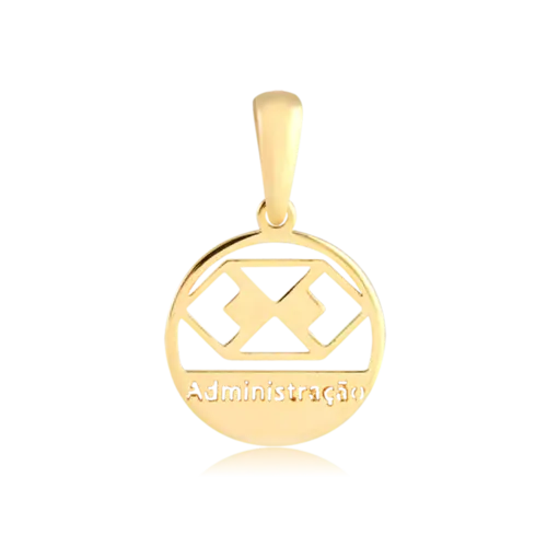 Pingente Administração Folheado a Ouro 18k