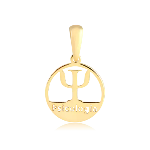 Pingente Psicologia Folheado a Ouro 18k