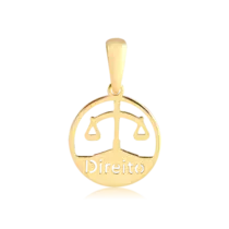 Pingente Direito Folheado a Ouro 18k