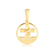 Pingente Biomedicina Folheado a Ouro 18k