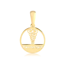 Pingente Fisioterapia Folheado a Ouro 18k