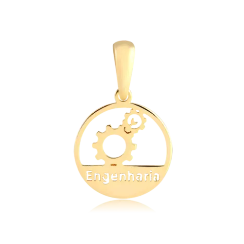 Pingente Engenharia Folheado a Ouro 18k