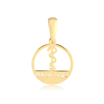 Pingente Odontologia Folheado a Ouro 18k
