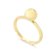 Anel Liso com Bola Folheado a Ouro 18k