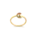 Anel Meia Lua Com Pedras de Zircônia Folheado a Ouro 18k