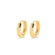 Argola de Click 12mm com Fileira de Pedras de Zircônia Folheada a Ouro 18k