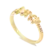 Anel Amor Cravejado com Pedras de Zircônia Folheado a Ouro 18K