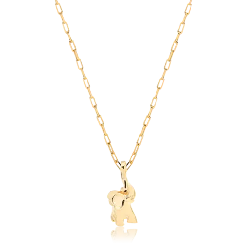 Gargantilha Elefante Folheada a Ouro 18K
