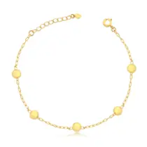 Pulseira Com Bolas Folheada a Ouro 18k