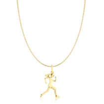 Pingente Atletismo Liso Folheado a Ouro 18K