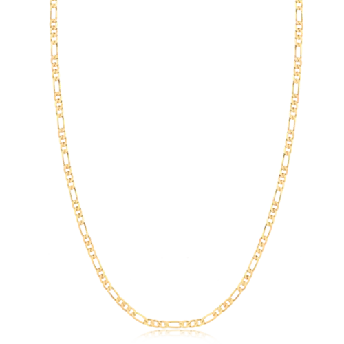 Corrente Fio Malha 3x1 Folheada a Ouro 18k