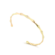 Bracelete Ondulado Com Zircônias Folheado a Ouro 18k