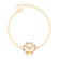 Pulseira Espírito Santo Zircônias Pink Folheado a Ouro 18k