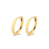 Argola Click Lisa 14mm Folheada a Ouro 18k