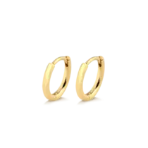 Argola Click Lisa 10mm Folheada a Ouro 18k