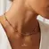 Gargantilha Cristais Folheada a Ouro 18k