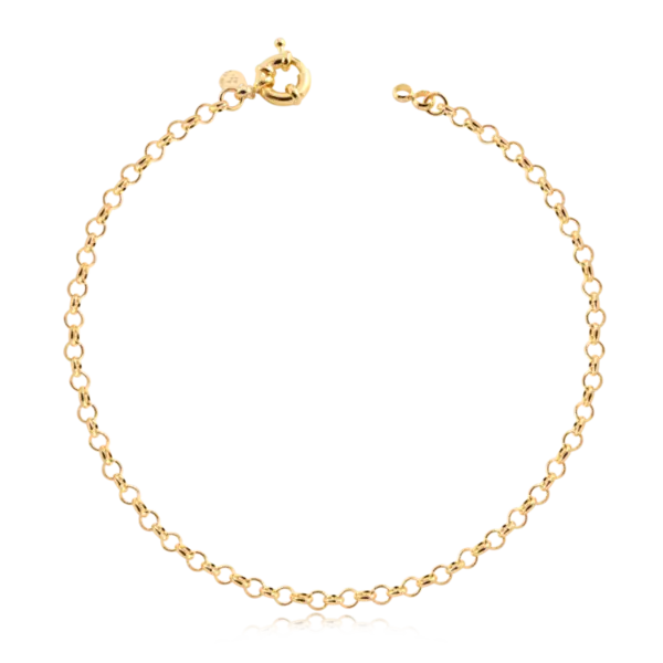 Pulseira Elo Português 4mm Fecho Bóia Folheada a Ouro 18k