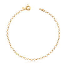 Pulseira Elo Português 4mm Fecho Bóia Folheada a Ouro 18k