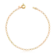 Pulseira Elo Português 4mm Fecho Bóia Folheada a Ouro 18k