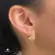 Brinco Gota Vazada Folheado a Ouro 18k