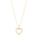 Pingente Coração Vazado Com Zircônia Folheado a Ouro 18k