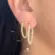 Argola Fio Torcido 28mm Folheado a Ouro 18k