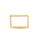 Anel Quadrado Liso Folheado a Ouro 18k