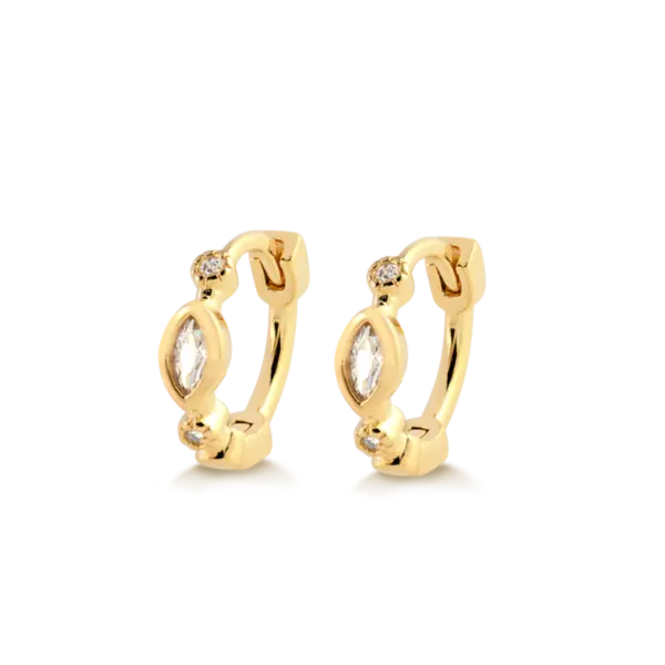 Argola Ponto de Luz 12mm Folheada a Ouro 18k