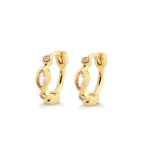 Argola Ponto de Luz 12mm Folheada a Ouro 18k