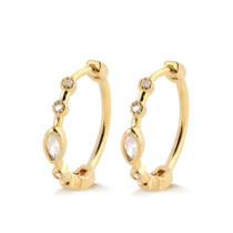 Argola Ponto de Luz 17mm Folheada a Ouro 18k