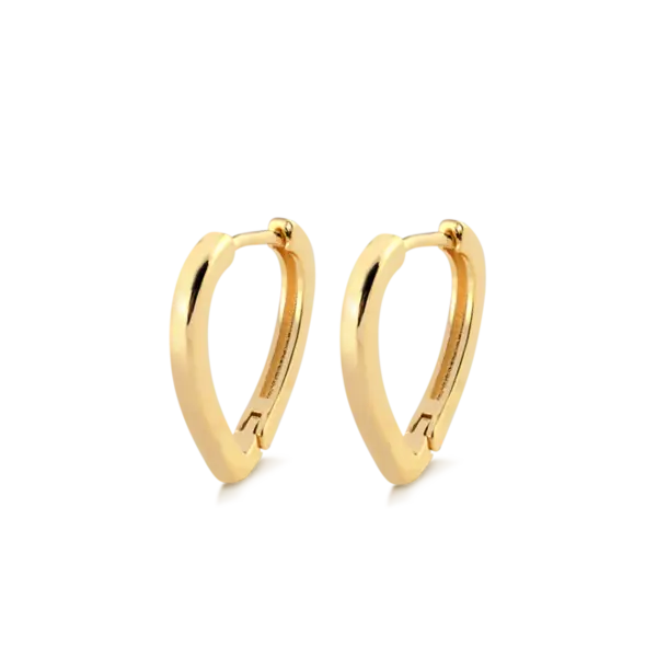 Argola Lisa Click 15mm Folheada a Ouro 18k
