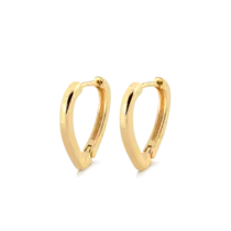 Argola Lisa Click 15mm Folheada a Ouro 18k