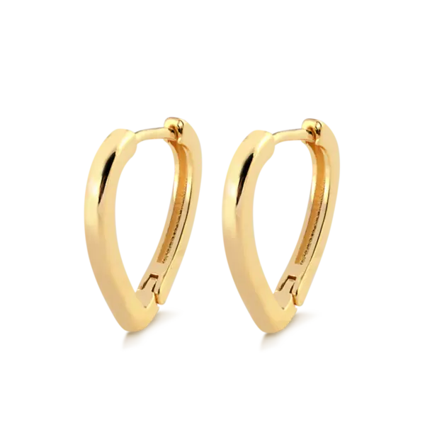 Argola Lisa Click 20mm Folheada a Ouro 18k