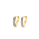 Argola Click Coração 10mm Zircônia Folheada a Ouro 18k