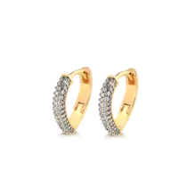 Argola Click Coração 12mm Zircônia Folheada a Ouro 18k