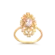 Anel Marquise Com Pedras de Zircônia Folheado a Ouro 18k