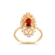 Anel Marquise Com Pedras de Zircônia Folheado a Ouro 18k