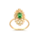 Anel Marquise Com Pedras de Zircônia Folheado a Ouro 18k