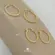 Argola Fio Torcido 23mm Folheado a Ouro 18K