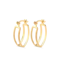 Argola Vazada Fios Folheada a Ouro 18k