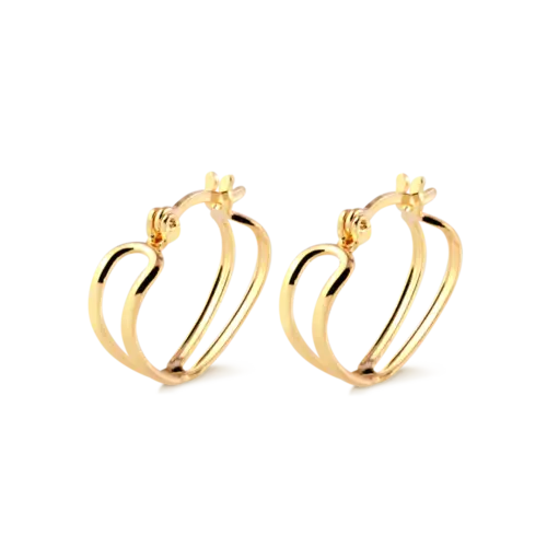 Argola Vazada Folheada a Ouro 18k