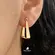 Argola Lisa Triangular 21x13mm Folheada a Ouro 18k