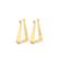 Argola Lisa Triangular 21x13mm Folheada a Ouro 18k