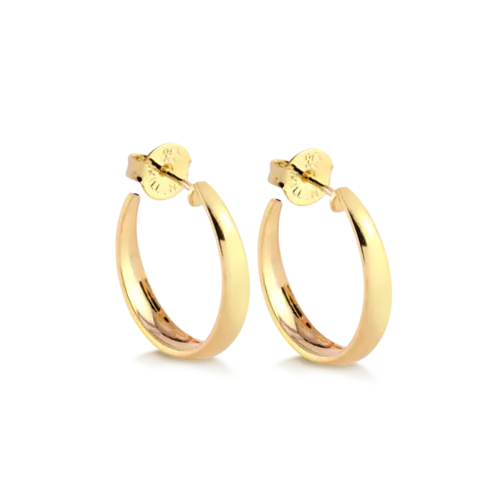 Argola Lisa 20mm Folheada a Ouro 18k
