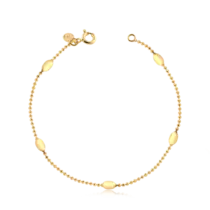 Pulseira Com Bolinhas Folheado a Ouro 18K
