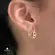 Argola Corrente 16mm Folheada a Ouro 18k