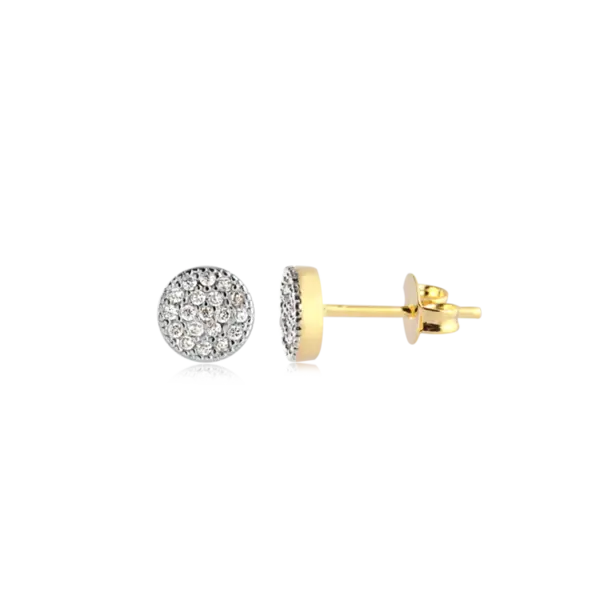 Brinco Círculo Com Zircônia 6mm Folheado a Ouro 18k
